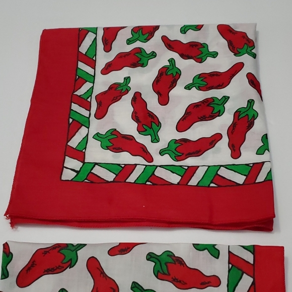 2 New Unique Red Hot Chili Pepper Bandanas - Picture 3 of 8